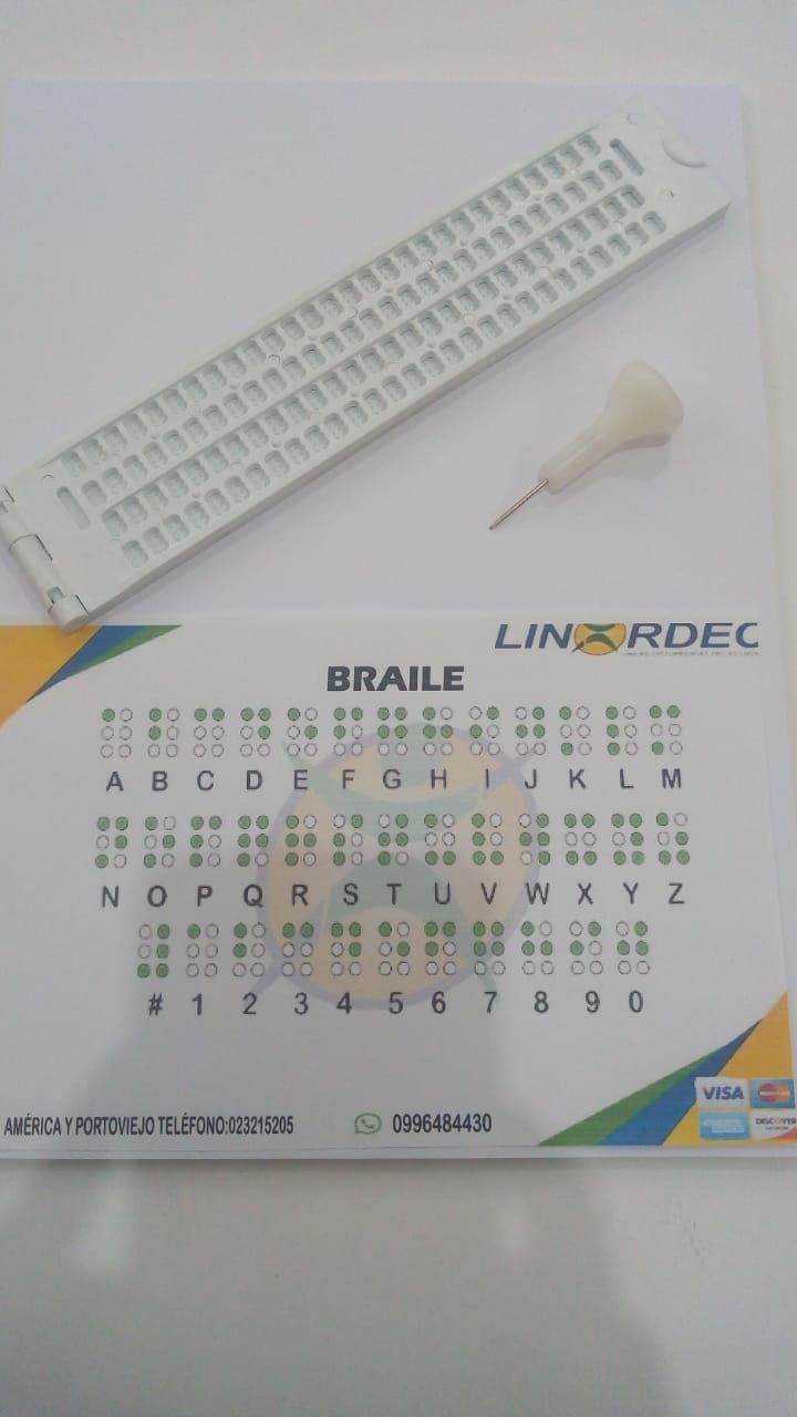 Kit Estudiantil Escritura Braille - Tiflológicos Linordec Ecuador